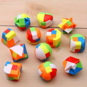 Bộ câu đố thử thách trí não 10 mảnh-Đồ chơi khóa nhựa đầy màu sắc để luyện tập IQ kiểm tra logic Relief căng thẳng và cải thiện Trọng Tâm-Lý tưởng cho trẻ em và người lớn