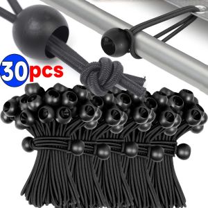 5-30pcs Bungee Ball Tarps Canvas Tarpaulin Flagpole Ties Cord Ends Elastic Rope Lace Fixed Boat Pole Camping Tent Accessories