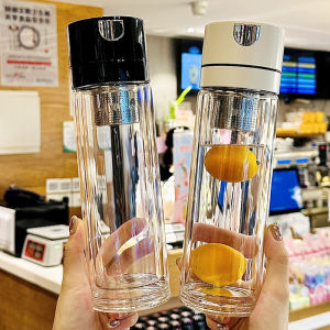 2025 New Double Layered High Borosilicate Glass Tea Water Separation Tea Cup Mens Personal Exclusive Brew Coffee Mug