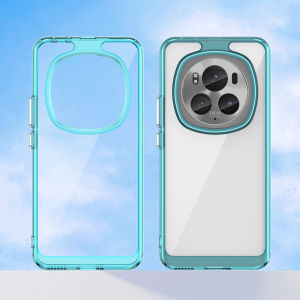 Ốp Lưng Trong Suốt Chống Sốc EUCAGR Cho Honor Magic6 Lite/Pro Chống Va Đập Chống Trầy Xước Khung Màu Viền Điện Thoại Với Viền Silicon Mềm