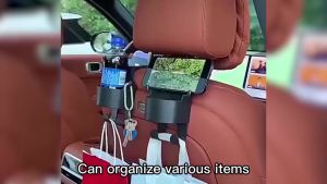 ที่วางแก้วมัลติฟังก์ชั่นในรถยนต์ ตะขอ ที่วางแก้วติดตั้งที่เบาะหลังของรถ ที่วางโทรศัพท์มือถือ ที่วางแก้วเก็บของอเนกประสงค์