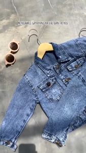 Jaket Anak Jeans Motif Karakter Warna Snow Blue Untuk Usia 2-7 Tahun