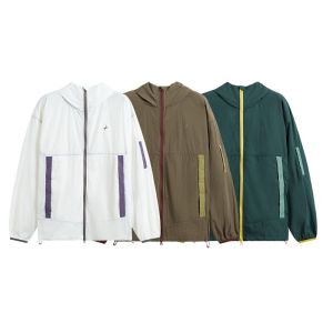 INFLATION brand Mens Youth 2024 Spring/Summer New Product Cycling Tourism Vacation Anti Splashing Coat Outdoor Sports Hooded Stand up Neck Double Head Zipper Coat