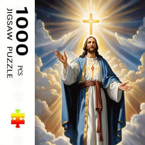 1000 Pcs Jesus Portrait Theme Puzzle Home Decor Adults Puzzle Games Family Fun Floor PuzzlesEducational Toys for Kids