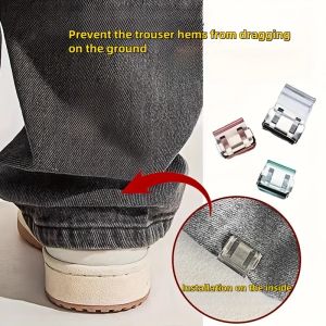 Invisible Leg Shortening Clip Non-slip Pants Edge Clip Used for Anti-drag Pants Hem Fixing Device Seam-free Hidden