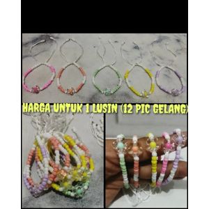 Grosir/Gelang Mute Pasir Model Gelang Tali Serut Harga Di Atas Untuk 1 Lusin (12 Pic Gelang)