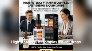 2 bottlesHigh Potency Vitamin B Complex Liquid DropsAdult Daily Energy & Metabolic Wellness Support60ml