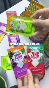 [Hộp 20 gói] Kẹo Ngậm Mybacin Zinc Plus – The Mát Sảng Khoái - Hàng Thái Lan