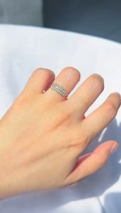 Cincin Emas Asli Kadar 700 16k Diamond Look Baris 3 Listing