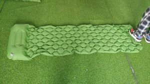 Outdoor Sleeping Pad Camping Bed Inflatable Mattress with Pillows Travel Mat Damp Proof Folding Bed Ultralight Air Cushion Hiking Trekking with Pump