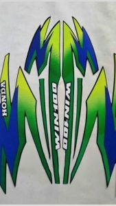 STRIPING STICKER LIS LES POLET honda win 100 1996 1997 hijau biru stiker Fullset list body standar variasi berkualitas terbaik