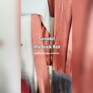 SARIMBIT NIBRAS IFFA BRICK RED KELUARGA RAYA COUPLE NIBRAS KELUARGA MUSLIM TERBARU 2023