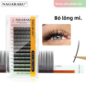 NAGARAKU 5D Hoa Tập Mũi Nhọn Lông Mi Mềm Mại Tự Nhiên Nga Phong Cách Anime Hệ Thực Vật Mascara Tác Dụng Tổng Hợp Handmade Lông Mi Giả