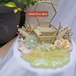 Kotak Perhiasan Ringbox Terarium Resin Murah