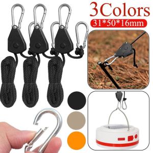 Lều cắm trại Tie xuống dây tensioner điều chỉnh đêm dây phản quang Fastener khóa ròng rọc Ratchet mái hiên móc dây khóa dây