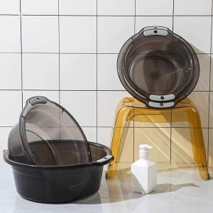 Bồn Rửa Mặt Lớn Dùng Tại Nhà Cho Ký Túc Xá Sinh Viên Bồn Rửa Mặt Bồn Rửa Chén Bồn Rửa Chân Bồn Rửa Rau Nhựa Hình Tròn Trong Suốt