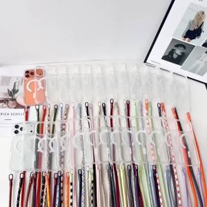 Magnetic Lanyard Clear Case For iPhone 17 Pro Max 14 13 15 16 Plus 17P Acrylic Shockproof Crossbody Neck Cord Strap Hard Cover