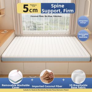 NUOMU | Lumbar Support Spine Protection Futon Mattress Natural Yellow Jute