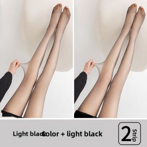 JIAZINI | Ultra-Thin Womens Stockings Natural Nude Sensation Summer Sunscreen Anti-Catchiness Large Size Summer Meat Color Beauty Skin Socks