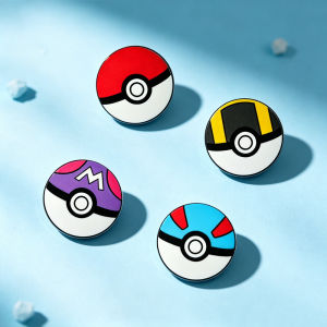 Pokemon Poke Ball Enamel Pins 4Pcs Set Master Ultra Great Ball Brooches Lapel Badges For Fans Gift