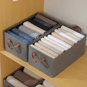Foldable Storage Box Organizer Container Closet Storage Bins Baskets Thick Fabric Collapsible Stackable Storage Box