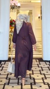 Dress Wanita Muslimah Aurel Polos Bahan Rayon Twill Premium Ukuran MLXLXXL Jumbo Terlaris