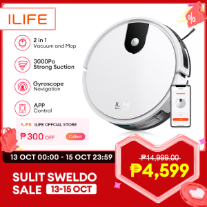 [PH Stock] ILIFE V9 Robot Vacuum Cleaner Home Smart Sweeper RoboVac Automatic Floor Vacuum Sweeper Dry and Wet Automatic for Home and Office Strong Suction Power Mopping and Sweeping High-end Automatic Robotic Vacuum Cleaner