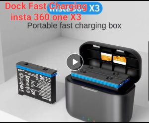 Fast Charger Hub Insta 360 One X3 Dock 2 battery aMagisn AX05 insta360 X3