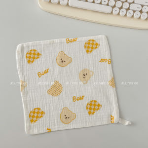 Adorable Baby Towel Pure Cotton Muslin Childrens Face Wash Bath Towel Absorbent Soft Fabric for Newborn to Six Years Old
