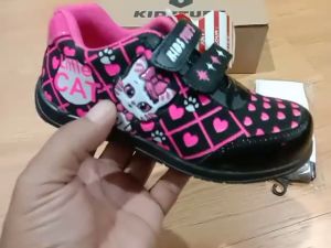 Sepatu Anak Perempuan Sepatu Sekolah Anak Perempuan Murah Karakter Kuda pony Kitty Cantik Warna Hitam Ping Usia 6-10 Tahun Paud TK SD-KIDZTUBS1432060924