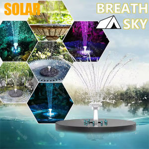 1pc Solar Fountain Outdoor Pool Solar Fountain Pump Essential In Summer Suitable For Ponds Swimming Pools Gardens