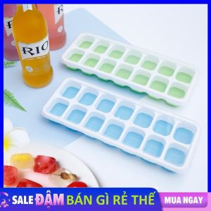 Khay Làm Đá Silicon Có Nắp Đậy 14 Ô Kháng Khuẩn Chống Mùi Tủ Lạnh Sạch Sẽ  Khuôn Làm Đá  Làm Thạch Cao Cấp / Khay Đựng Đá Tủ Lạnh Làm Đá Thạch Kem Bảo Quản Chống Mùi Tuyệt Đối