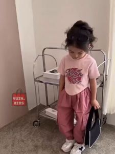 Fashion Baju Crop Anak Perempuan Lucu Lengan Pendek Terlaris Bahan Adem Buat Anak Usia 1-5 Tahun