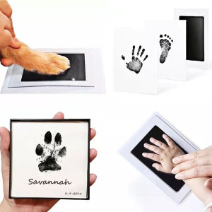 Pet Dog Cat Paw Print Ink Kit Pad Baby Handprint Footprint Safe Non-toxic Mess-free DIY Hand Footprint Easy Clean Pet Souvenir