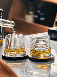 BANGBEBE | Creative Rotating Tumbler for Home Living Room Deco Stress Relief Whiskey Wine Beer Glass