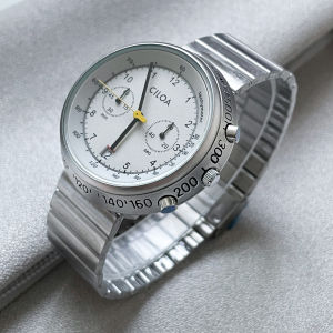 CILOA large dial high-end watch mens 2025 new round silver high-quality gift for boyfriend waterproof quartz watch