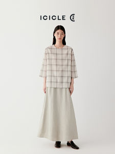 ICICLE | Summer New Linen Twill Mid-Length Skirt