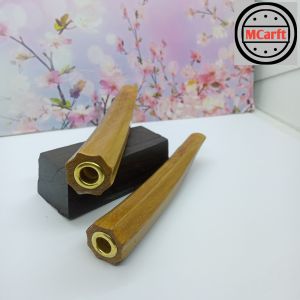 Cangklong Once pipa kayu kelor emas model blimbing segi delapan C161