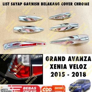List Sayap Garnish Belakang Grand Avanza Xenia Veloz 2015 2017 2018 Cover Chrome