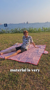 T2P Large Waterproof Picnic Mat 200 by 200cm Leisure Sheet for 6 to 8 People Ultralight Foldable