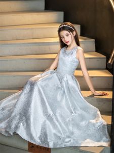 Young Adult Childrens Piano Host Princess Dress Violin Performance Recitation Watch Show Evening Dress Elegant Long