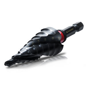 Step Drill Bit for Metal 1PC 4-20mm M35 Spiral Flute Unibit Step Drill Bit 1/4" Hex Shank for Metal Wood AlTiN Coated