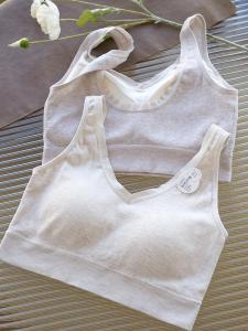 Antibacterial Large Size One-Piece Modal Cotton Womens Tank Top Thin Fixed Latex Cup Underwear Bra Comfortable Sensation