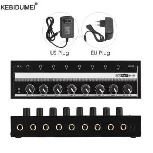 kebidumei | HA800 Headphone Amplifier 8 Channel Ultra-Compact Stereo Audio Amplifier Earphone Amplifier for Music Mixer Recording