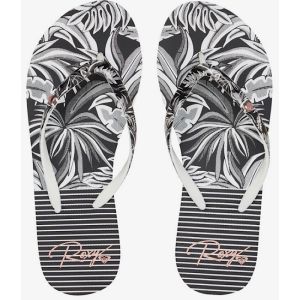 ROXY Womens Sandals 2025 New Style Plastic Floral Summer Anti-Slip Beach Shoes Waterproof Wear-Resistant Casual Slip-On Slippers