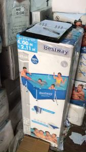 [BH 24 tháng] Bể bơi khung kim loại 2.6m x 1.7m cao 61cm hàng nhập khẩu nguyên kiện có tặng quà