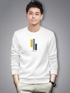 2023 New Mens Sweater round Neck Autumn and Winter Clothing Trendy Easiest for Match Long Sleeves T-shirt Loose Bottoming Shirt Casual Tops