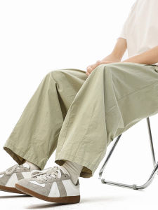 Quần Ống Rộng Mỏng Phong Cách Lười Biếng Mùa Hè Cho Nam Nữ Cỡ Lớn Quần Ống Rộng Thoải Mái Rộng Rãi