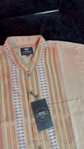 AZ ZIKRA Kemeja Koko Dewasa Motif Almir Lengan Pendek Kerah Shanghai Size M L XL AZ09