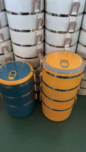 Multicolor stackable Stainless Steel Lunch Box Food Container Portable/Bekas Makanan Bertingkat